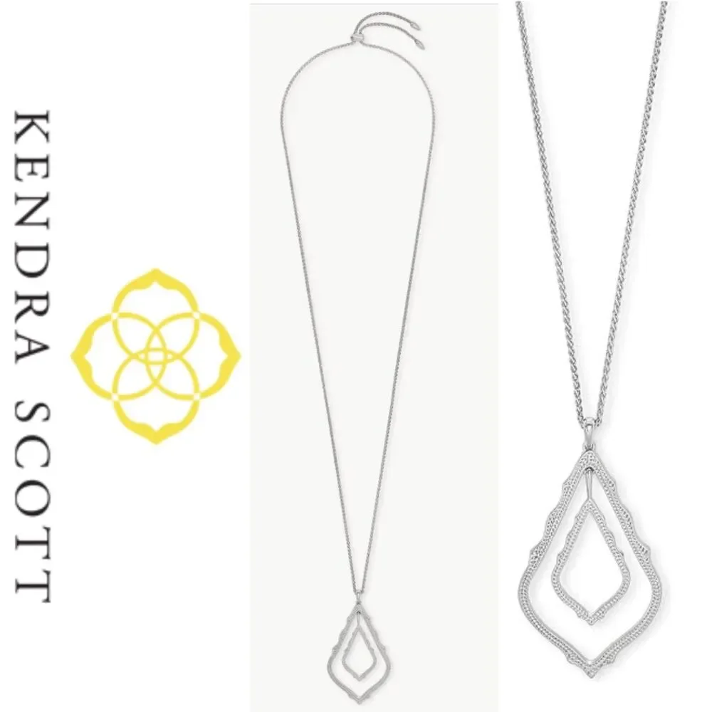 NWOT Kendra Scott Simon Pendant Necklace Silver